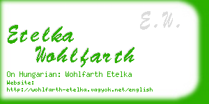 etelka wohlfarth business card